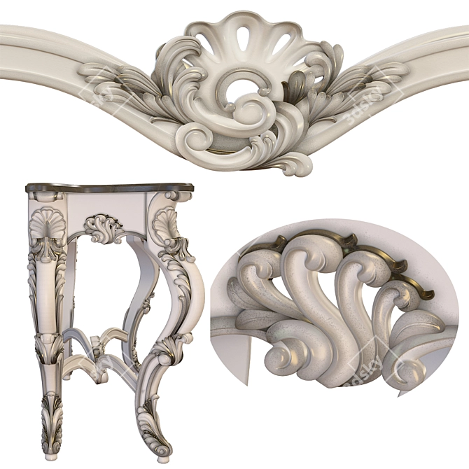 Vimercati Italian Console: Luxury Classic Design 3D model image 3