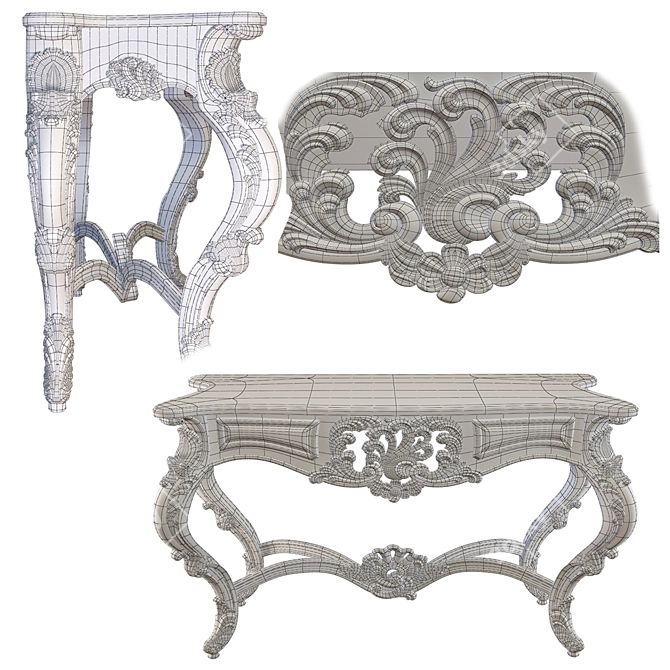 Vimercati Italian Console: Luxury Classic Design 3D model image 4