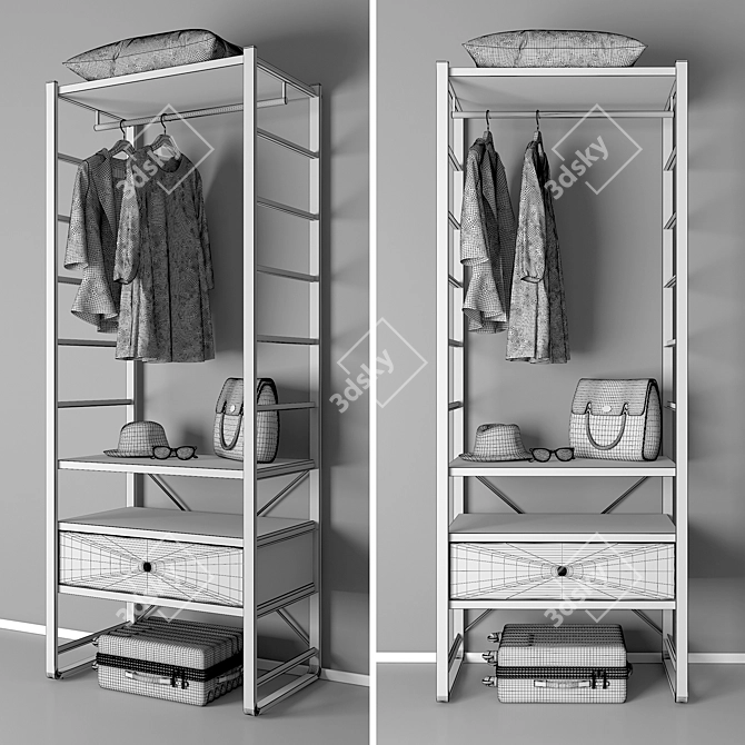 IKEA Elvarli 2 Set - Modern Storage Solution 3D model image 5