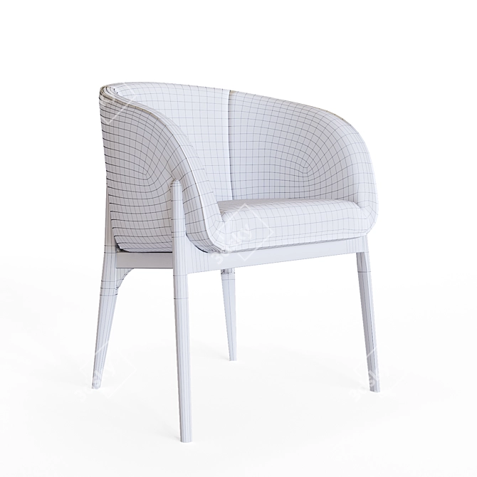 Contemporary Pippa Tub Chair: Sleek, Stylish, Comfortable 3D model image 3