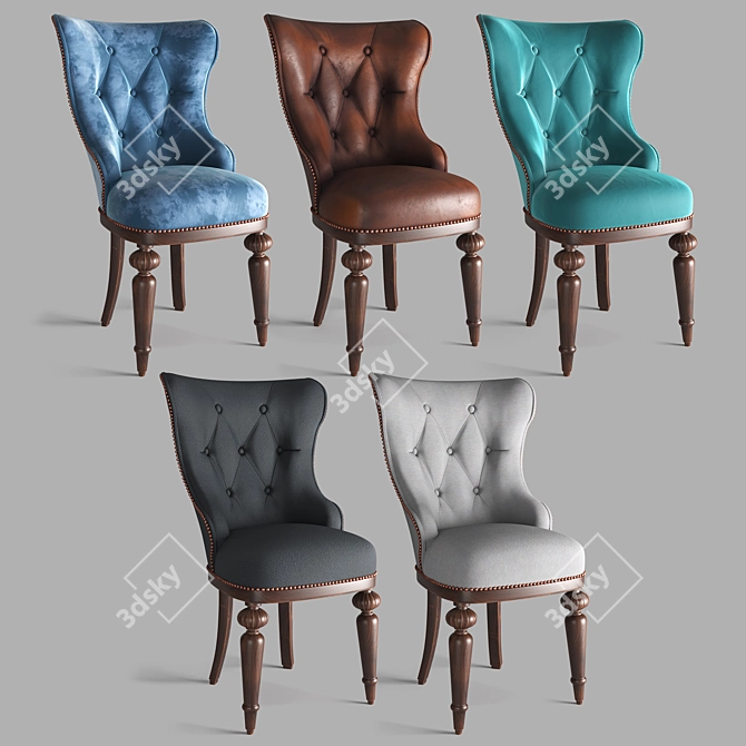  Timeless Elegance: Classic Chair C 3D model image 1