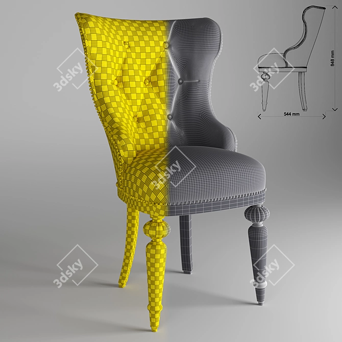  Timeless Elegance: Classic Chair C 3D model image 3