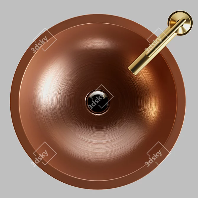 Burgan Copper Vessel Sink 3D model image 2