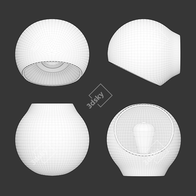 Ferroluce Deco Ayrton C2553 Pendant Light 3D model image 4