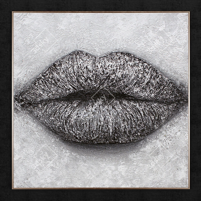 Elegant Metal Photo Frame 3D model image 1
