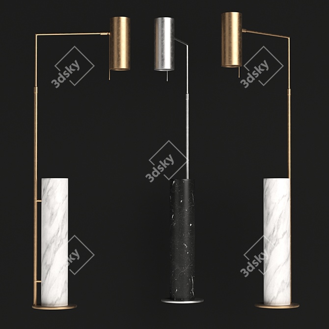 Elegant Alma Floor Lamp: Designed by Kelly Wearstler 3D model image 2