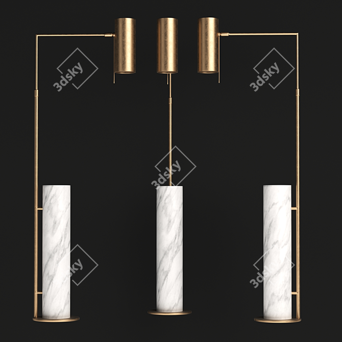Elegant Alma Floor Lamp: Designed by Kelly Wearstler 3D model image 3