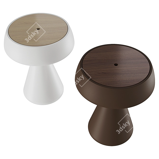 Sleek Maki Table - d-42, h-51 cm 3D model image 2