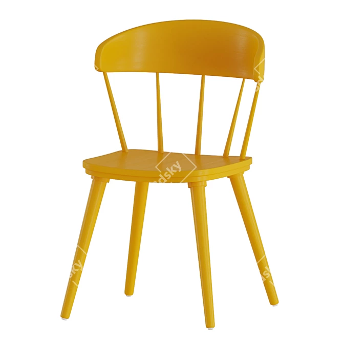 Modern OMTÄNKSAM Table & Chairs Set 3D model image 3