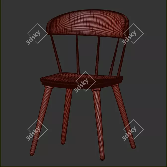 Modern OMTÄNKSAM Table & Chairs Set 3D model image 5
