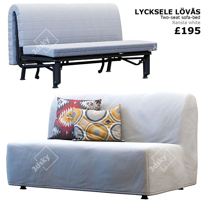 Convertible Comfort: IKEA Lycksele Lovas Sofa 3D model image 1