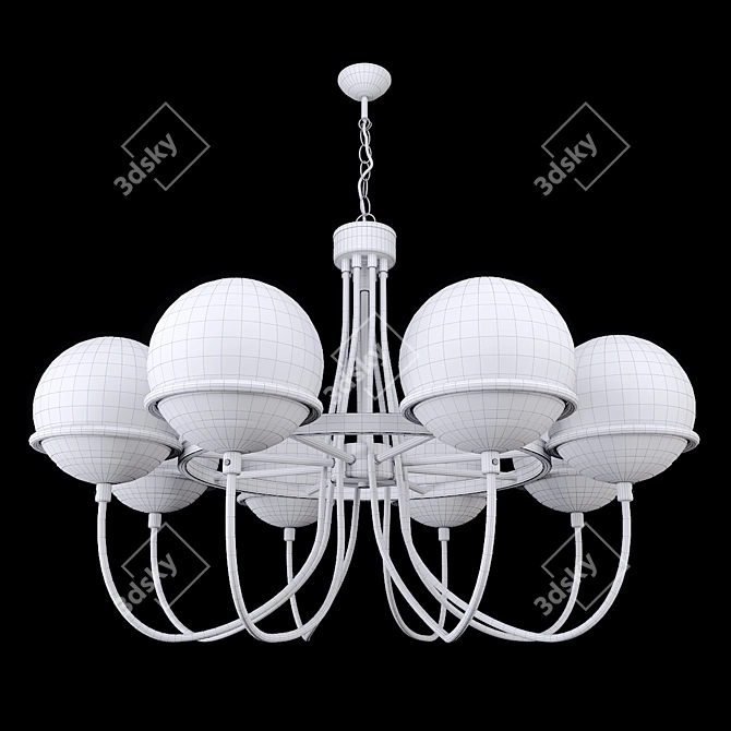 Elegant Bergamo 8-Light Chandelier 3D model image 4