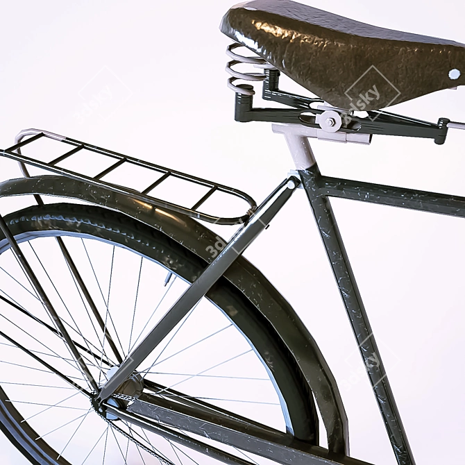 Vintage Bicycle: Textured, High Quality 3D model image 3