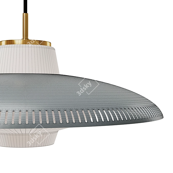 Vintage Opal Pendant by WARM Nordic - 6 Shades, 450mm x 170mm 3D model image 2