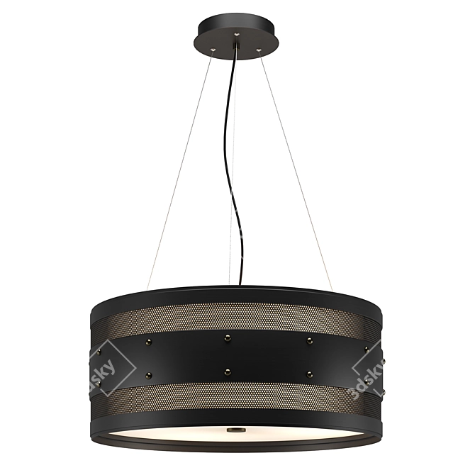 Industrial Drum Pendant Light 3D model image 1