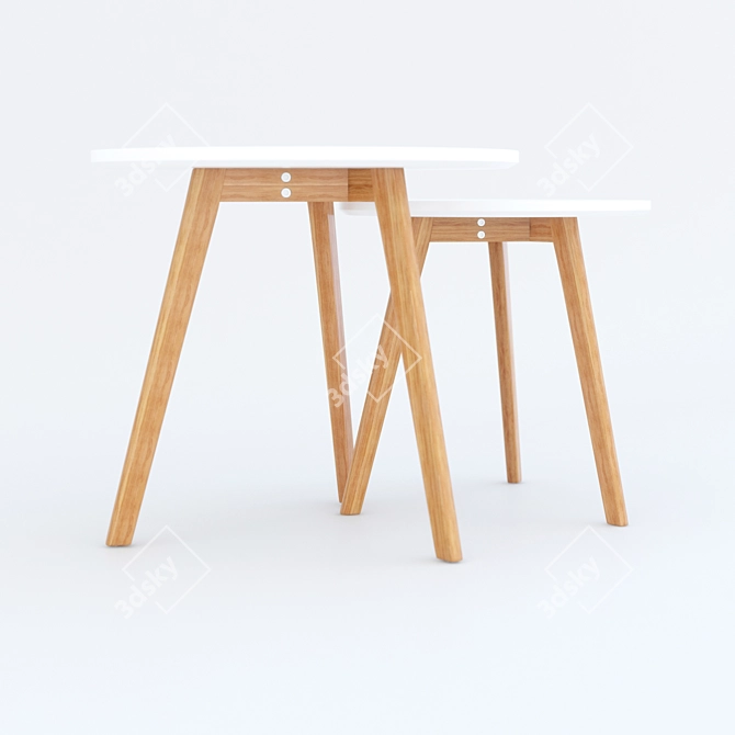 Scandi Modern Coffee Table 3D model image 4