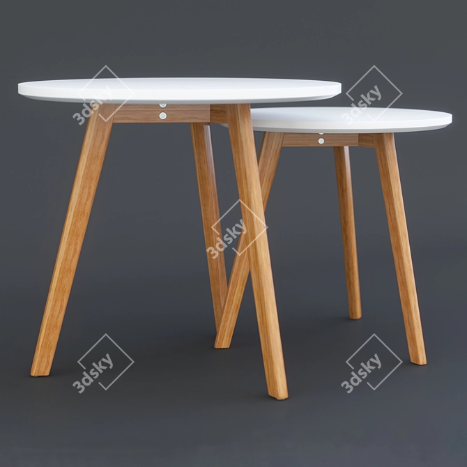 Scandi Modern Coffee Table 3D model image 6