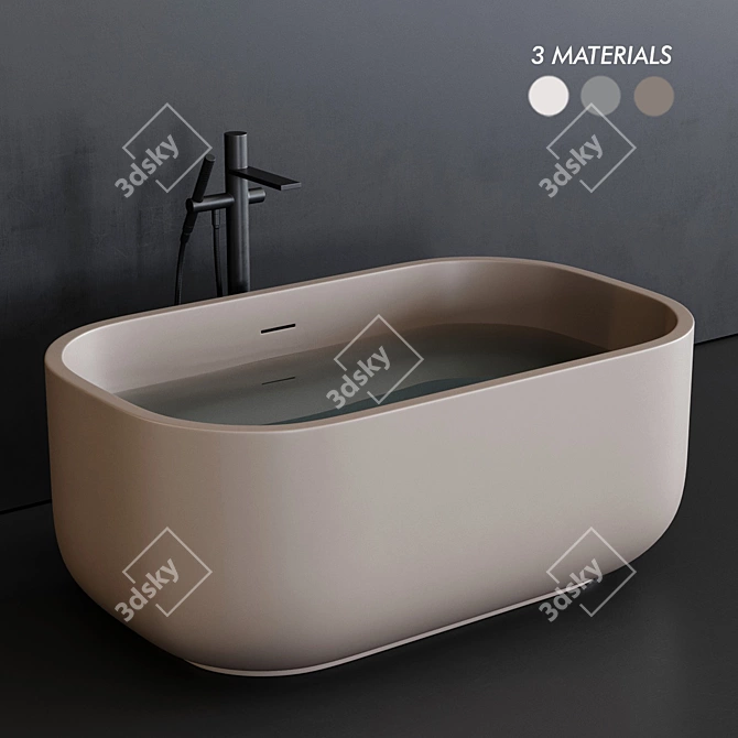 Elegant Livingtec Bathtub by Ceramica Cielo 3D model image 1