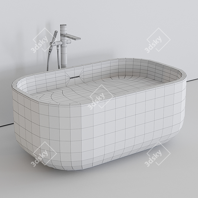 Elegant Livingtec Bathtub by Ceramica Cielo 3D model image 5