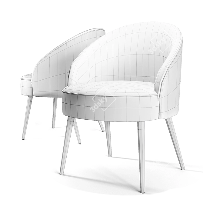 Tekna P: Modern Poly Chair 3D model image 2