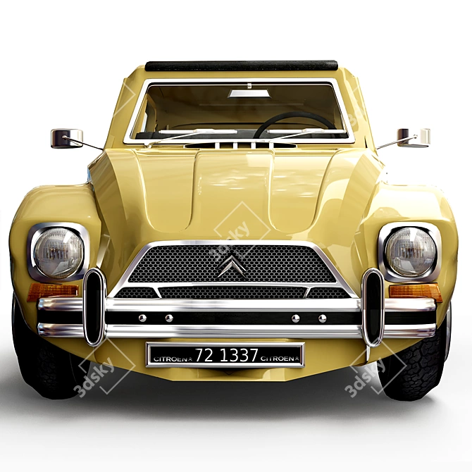 Vintage Citroen Dyane Jian 3D model image 3