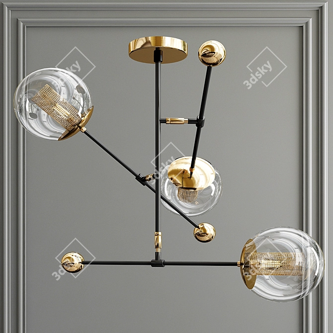 Modern LED Wall Sconce: Orbit 3D model image 1