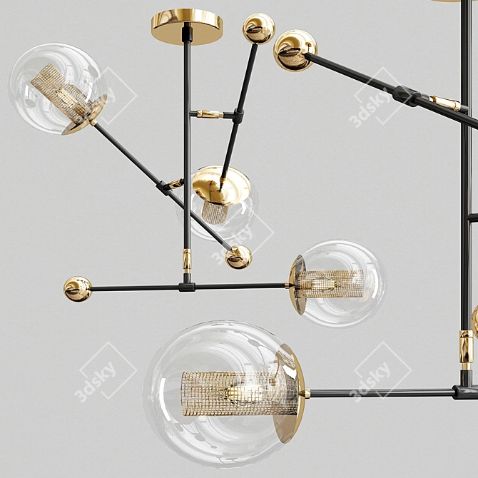 Modern LED Wall Sconce: Orbit 3D model image 2