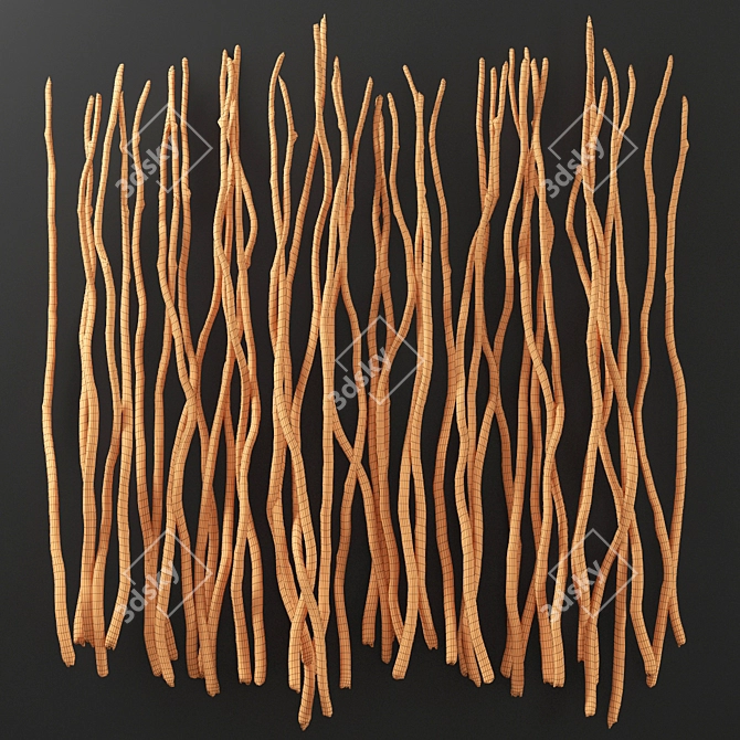 Curved Branch Decor: Versatile Long Branches 3D model image 4