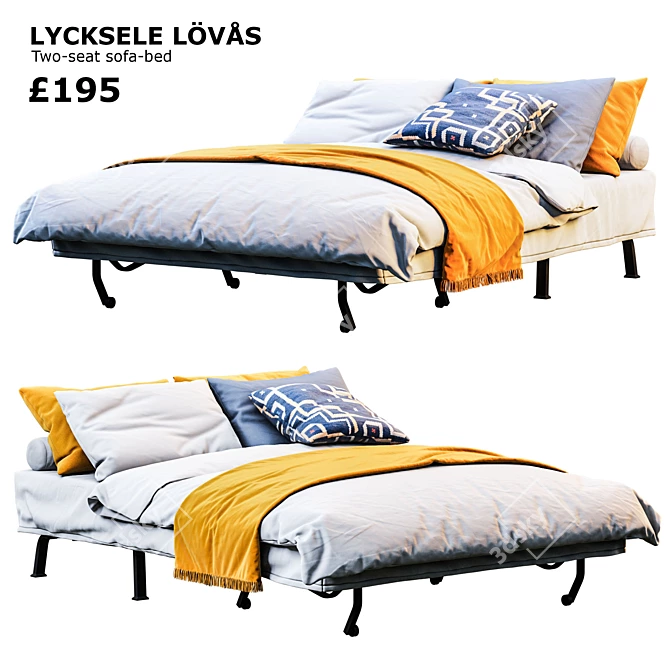 Convertible Comfort: Ikea Lycksele Lovas Bed 3D model image 5