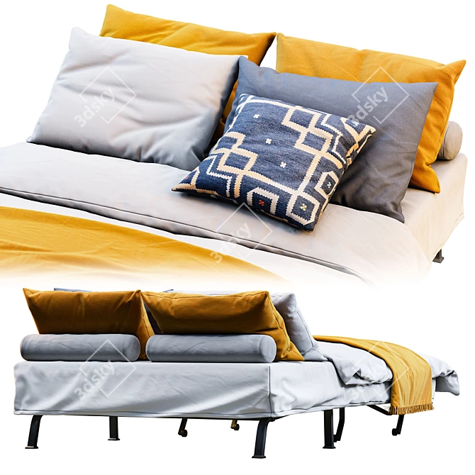 Convertible Comfort: Ikea Lycksele Lovas Bed 3D model image 6