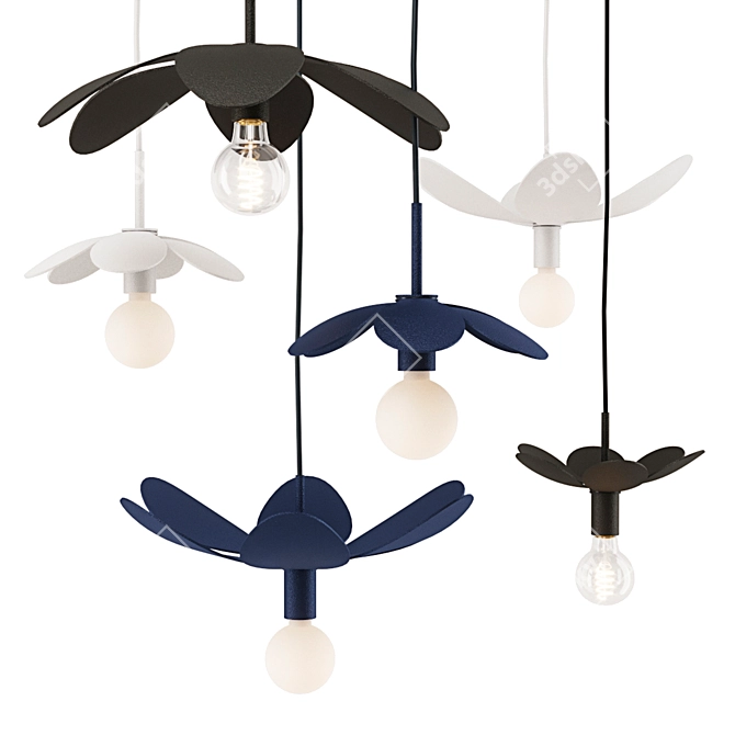 Blossom Pendant Light by Monika Mulder 3D model image 1