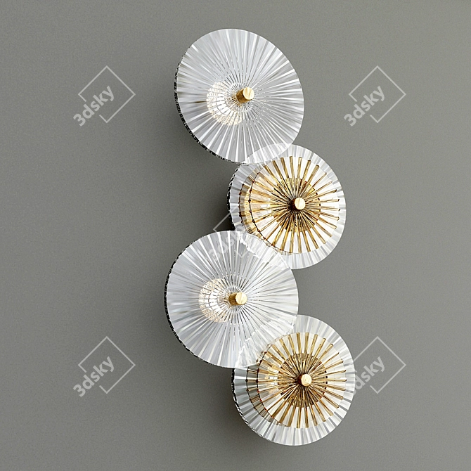 Elegant LED Wall Sconce 3D model image 1