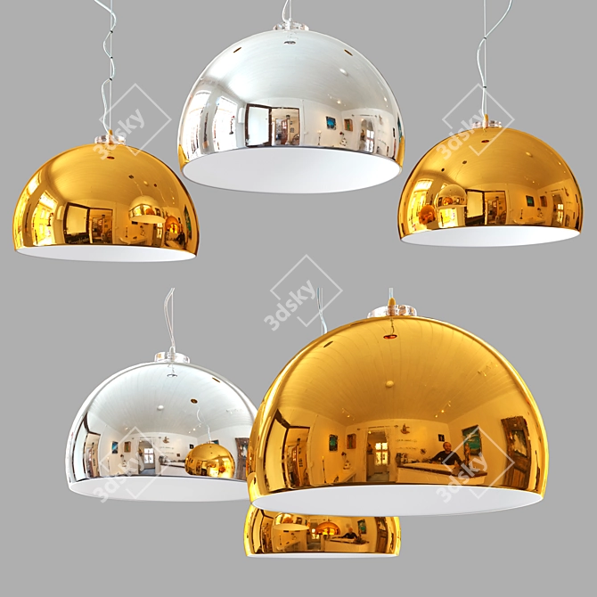 Sleek and Stylish Pendant Light 3D model image 3
