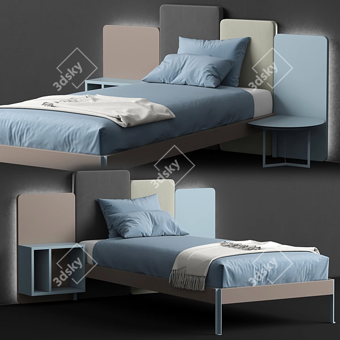 Elegant Sleep Haven: bed_WONDER ET12 by Diotti 3D model image 1
