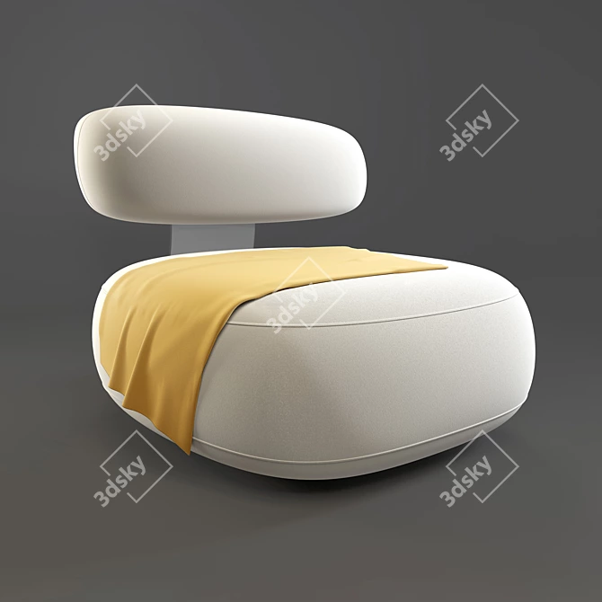 Karim Rashid Bounce Sofa: Stylish and Comfy! 3D model image 1