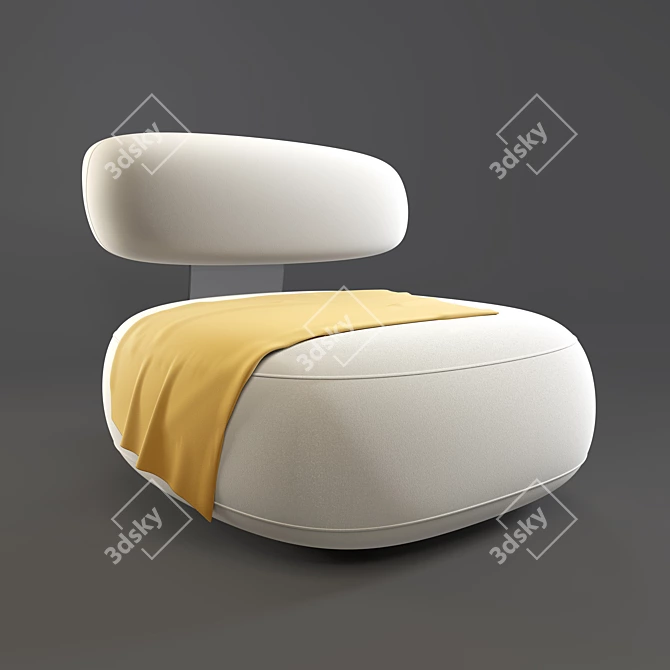 Karim Rashid Bounce Sofa: Stylish and Comfy! 3D model image 5