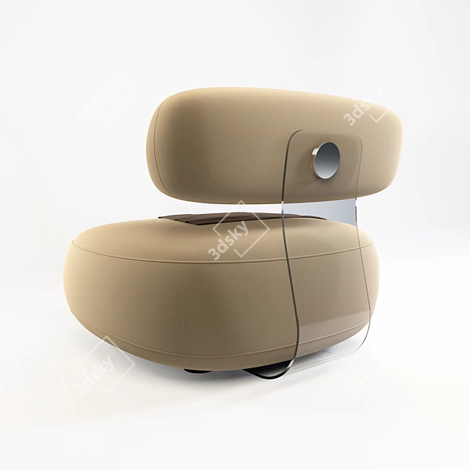 Karim Rashid Bounce Sofa: Stylish and Comfy! 3D model image 6