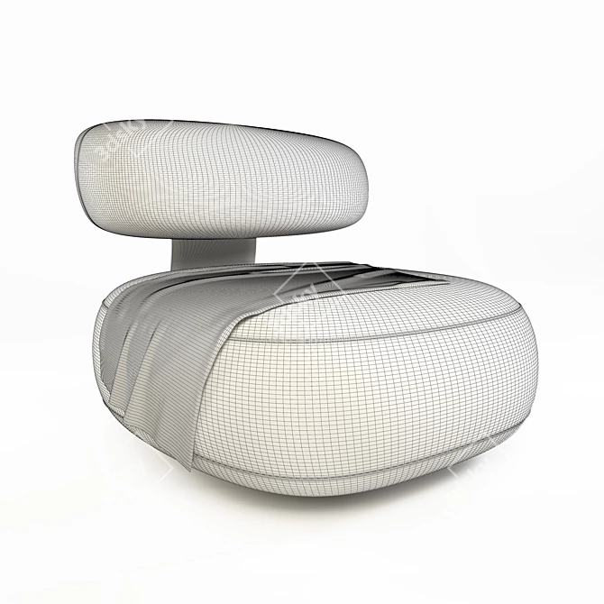 Karim Rashid Bounce Sofa: Stylish and Comfy! 3D model image 8