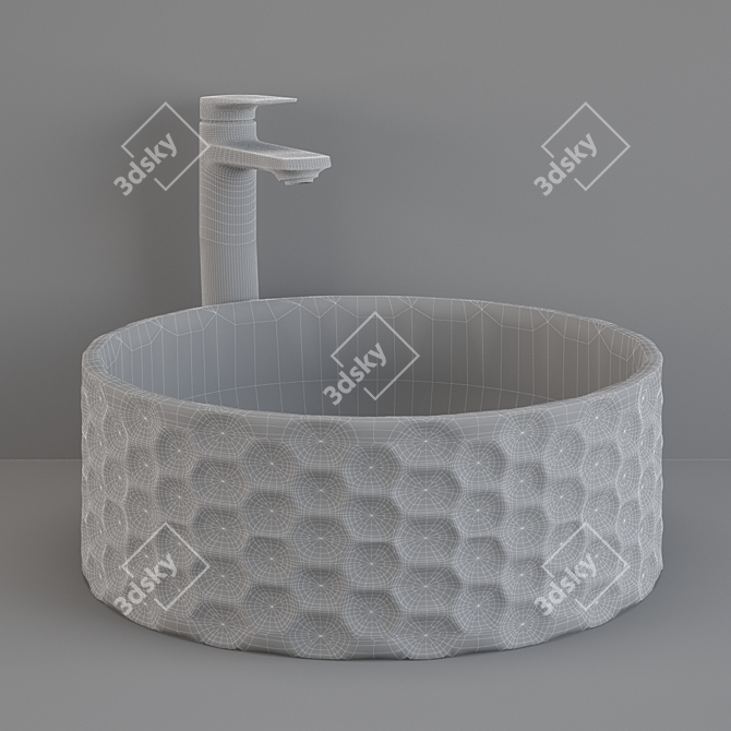 ArtCeram Esagono - Modern Italian Hexagonal Bathroom Sink 3D model image 2