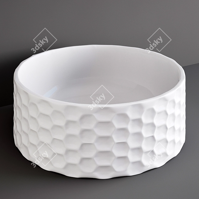 ArtCeram Esagono - Modern Italian Hexagonal Bathroom Sink 3D model image 7