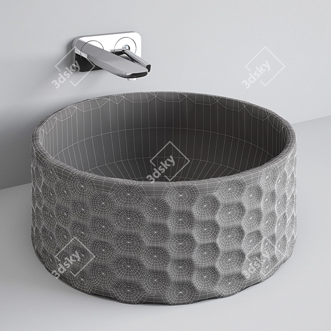 ArtCeram Esagono - Modern Italian Hexagonal Bathroom Sink 3D model image 10