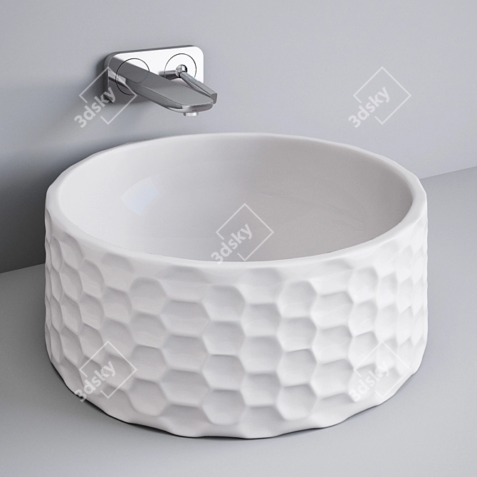 ArtCeram Esagono - Modern Italian Hexagonal Bathroom Sink 3D model image 12