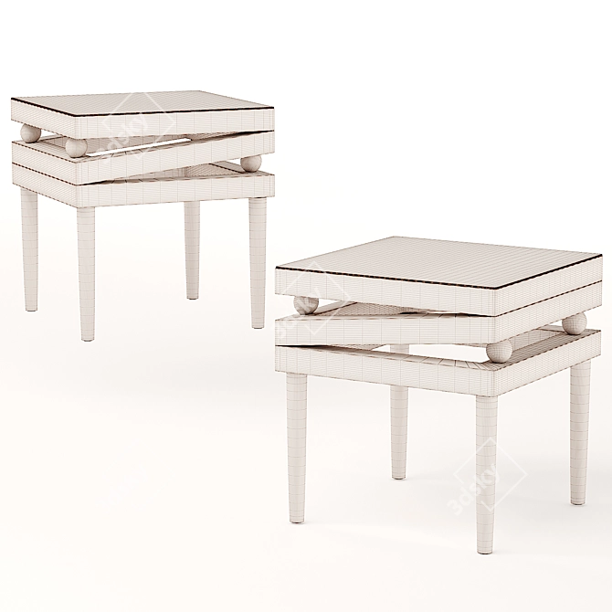  Stylish Modern Side Table 3D model image 2