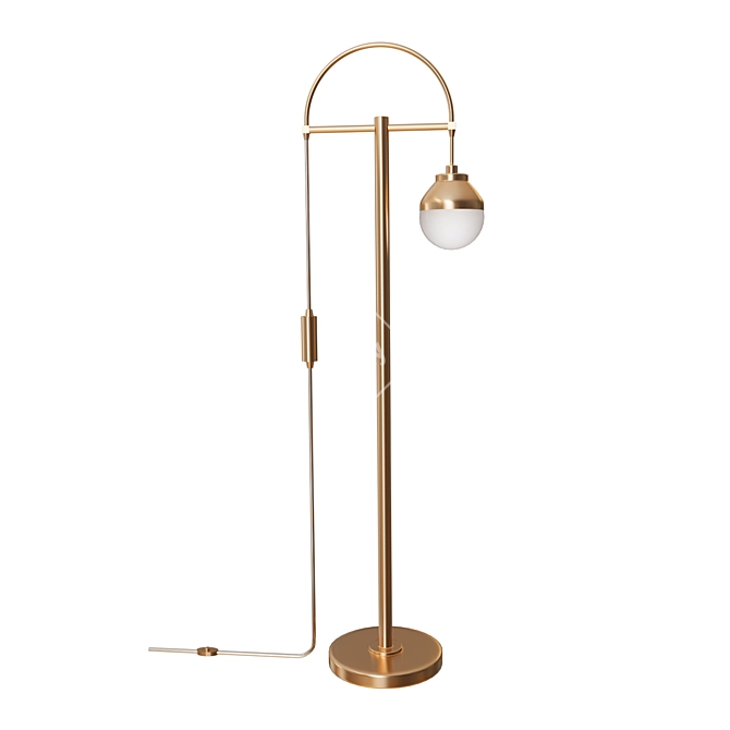 Elegant Tall Floor Lamp 3D model image 1