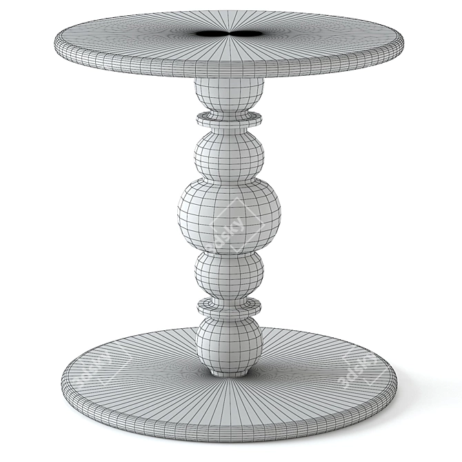 Kuf Aluminum Accent Table 3D model image 3