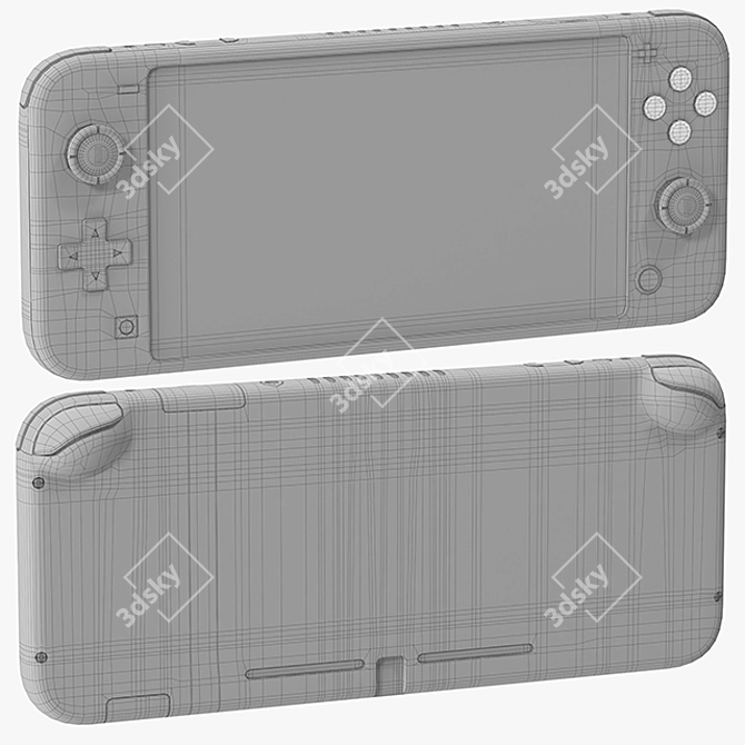 Ultimate Portable Gaming: Nintendo Switch Lite - Gray 3D model image 5