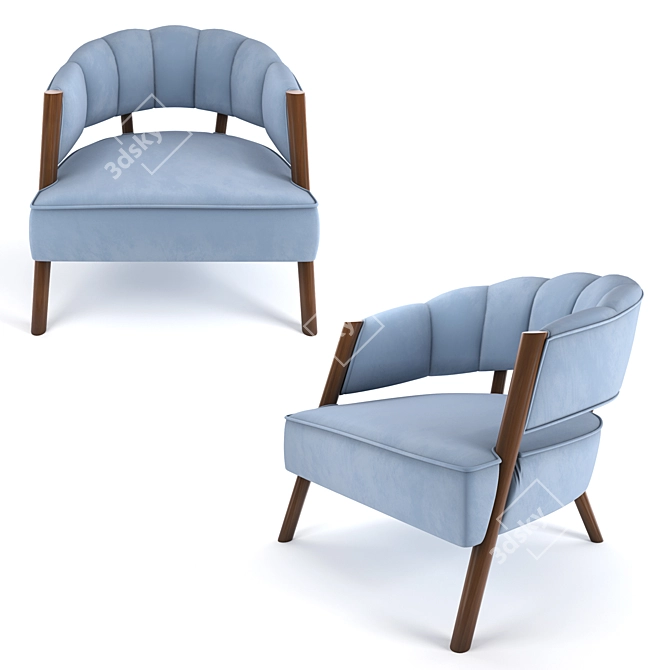 Elegant Ellen Armchair: Luxurious Comfort 3D model image 1