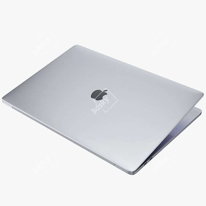 Sleek MacBook Pro 16 - Stunning Silver 3D model image 4