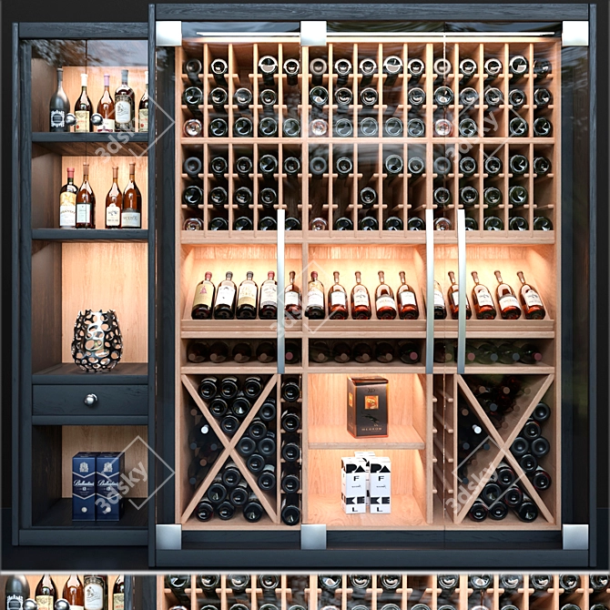 Fine Wine Selection - Premium Alcohol 3D model image 1