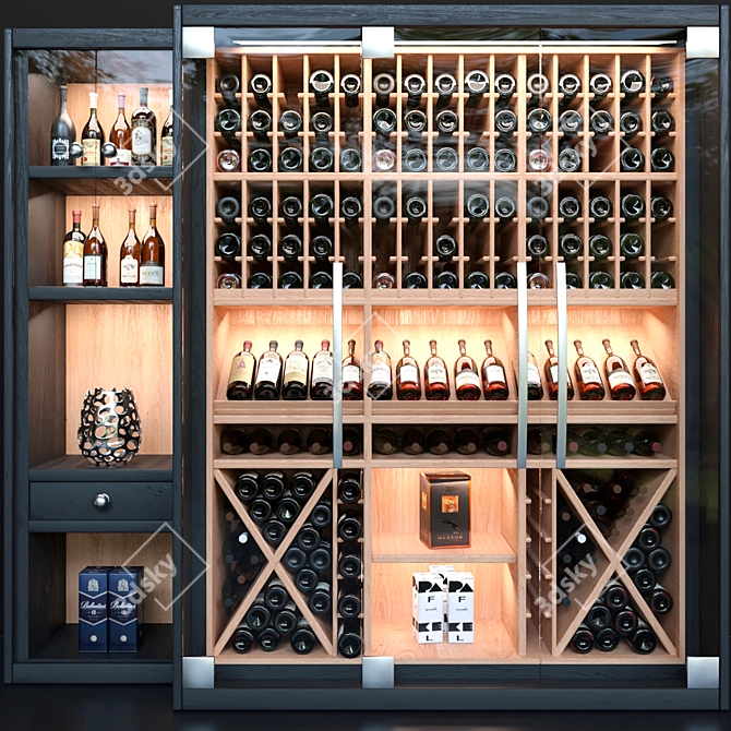 Fine Wine Selection - Premium Alcohol 3D model image 3